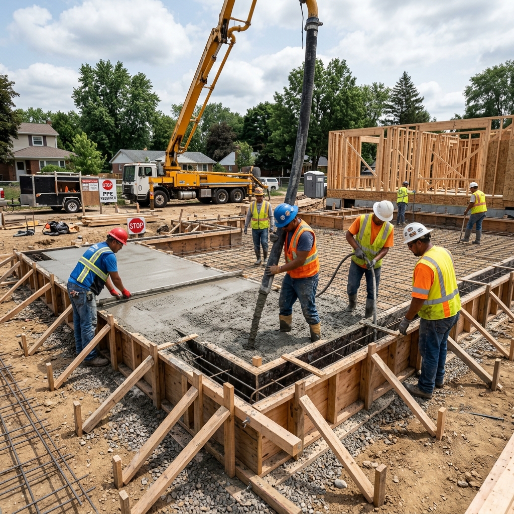 Foundation Slab Pour Lothian MD